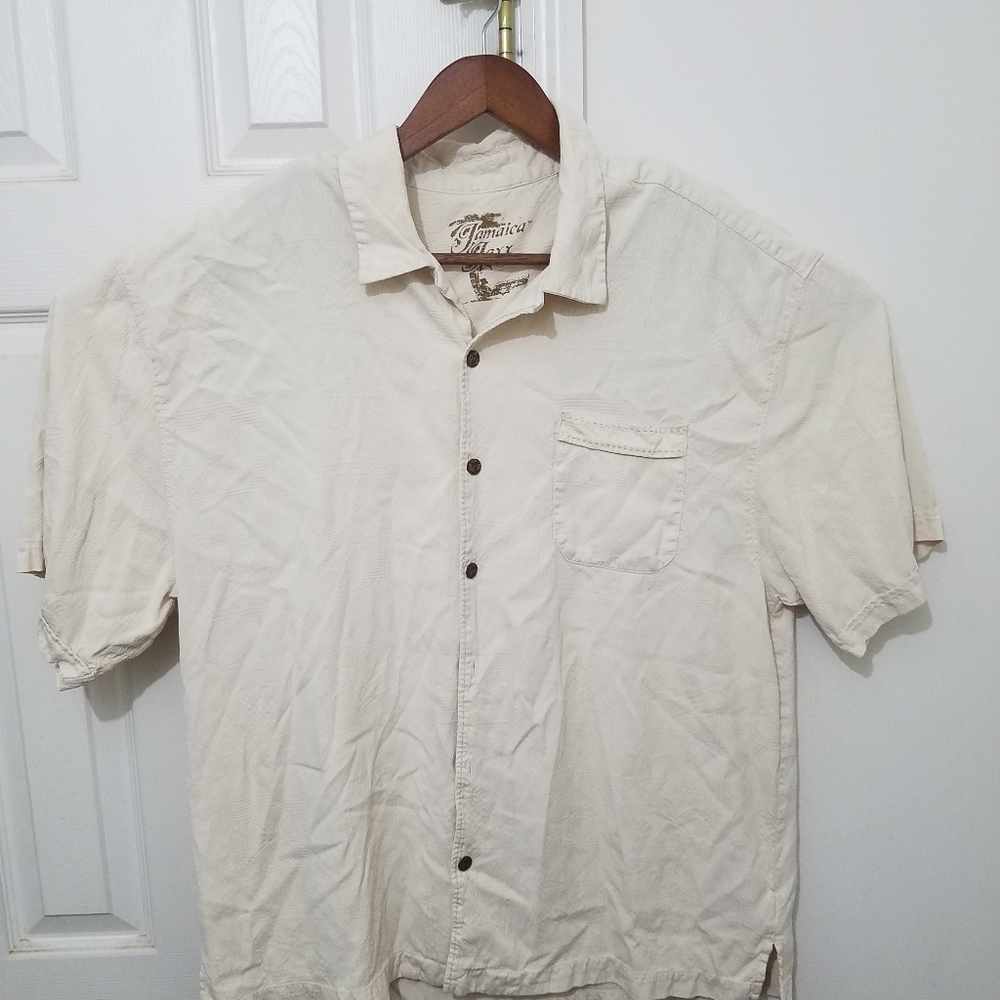 Jamaica Jaxx 100% Silk Button Down Shirt XXL